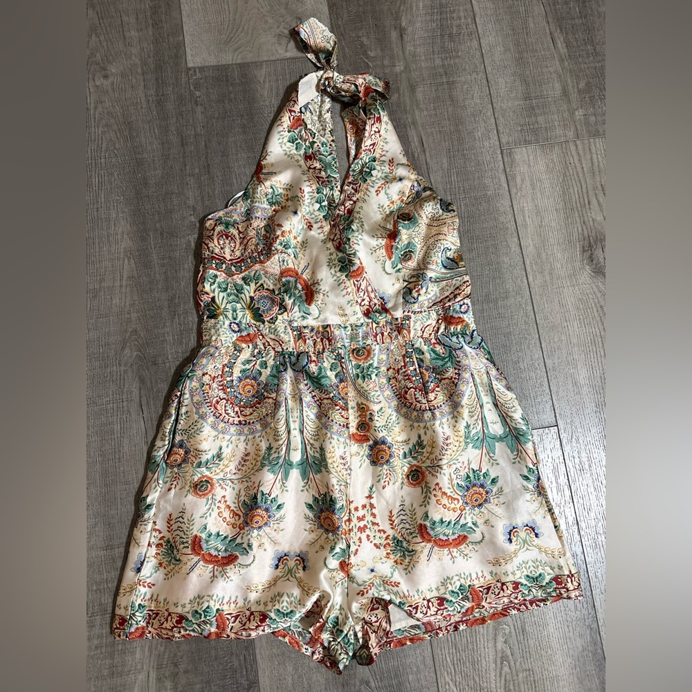 Lulu's Multicolor Backless Halter Romper - image 3